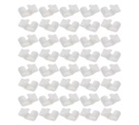 Abaodam 80pcs Connection Buckle DIY Wire Cage Hardware Pet Playpen Clips Bird Cage Door Lock Rabbit Latch Plastic Cabinet Fasteners Resin Storage Cabinet Connector White