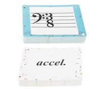 Abaodam 80pcs Music Education Flashcards Piano Note Theory Flash Cards Music Theory Learning Aid Compatible Multiple Instruments for Beginners
