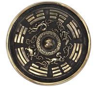 Abaodam 85mm Eight Trigrams Mirror Copper Chinese Traditional Copper Eight Diagrams Mirror Ornament Delicate Retro Style Blessing Home Exorcism Home Decoration