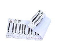 Abaodam 88-key Piano Keyboard Practice Chart 1:1 Scale, Black and White Staff Paper English Note Names and Sharps, Piano Finger Simulation Aid for Beginners and Students