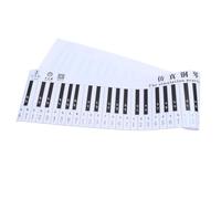 Abaodam 88-key Piano Keyboard Sticker Chart with Finger Numbering and Simplified Notation, Black White Piano Practice Aid for Beginners, 1:1 Scale Simulation Teaching Guide Poster