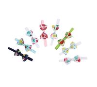 Abaodam 8Pcs Adjustable Pet Bow Tie Collar for Cats and Dogs Summer Party Beach Wear Breathable Cozy Neckties with Fruit Pattern for Small to Medium Pets