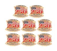 Abaodam 8pcs Anniversary Brooch American Flag Pins for Patriotic Day Independence Day Accessories Usa Patriotic Brooches Memorial Lapel Pin Alloy Flag Usa Anniversary