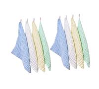 Abaodam 8pcs Baby Washcloth Set for Newborns and Infants, Skin-Friendly Facial Towels, Soft Cotton Handkerchiefs 28x28cm, Multi-Color for Bathroom and Daily Use