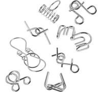 Abaodam 8pcs Brain Teaser Puzzle Set for Seniors, Interactive Puzzles for Elderly Alzheimer’s Activities, Mental Stimulation and Prevention