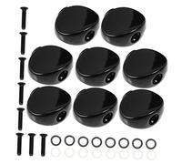 Abaodam 8pcs Button Head Tuner Handles Metal Peghead Buttons Knobs for Guitar Tuning Peg Replacement for Acoustic Guitar Tuning Peg