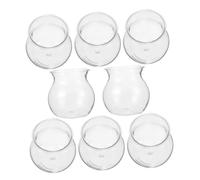 Abaodam 8Pcs Clear Globe Fish Bowl for Succulent Plants and Aquatic Hydroponics Transparent Shallow Planters for Desktop Decoration and Easy Growth Monitoring