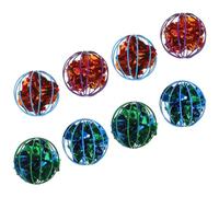 Abaodam 8pcs Colorful Crinkle Cat Balls for Indoor Cats Lightweight Interactive Pet Play Balls to Reduce Loneliness and Promote Exercise