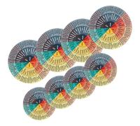 Abaodam 8pcs Decorative Feeling Stickers Feeling Wheel PVC Sticker 3.14x3.14x0.02in Colorfast Portable Wheel Shape Creative Arts and Crafts for Suitcase and Laptop