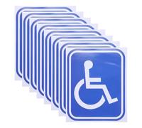 Abaodam 8pcs Disabled Wheelchair Decals Disabled Wheelchair Sign Stickers Blue Self Adhesive Simple Structure for Doors for Restrooms Public Restrooms