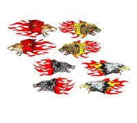 Abaodam 8pcs Eagle Sticker Car Wolf Decal Lion Sticker Adhesive Self-Adhesive Materials Realistic Cool Reflection Design for Decorating Parking Spaces