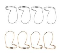Abaodam 8pcs Finger Picks for Guitar Banjo Mandolin Metal Thumb and Index Picks Gold Silver Humanized Curvature Sturdy Finger Ring Plectrums Guitar Playing Accessory