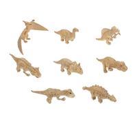 Abaodam 8Pcs Golden Dinosaur Figures Realistic for Birthday Party Decorations Educational Playtime Accessories
