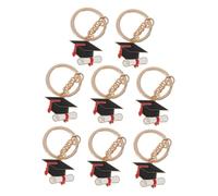 Abaodam 8pcs Graduation Cap Keychain Bag Hanging Ornament Unique Design Zinc Alloy Organize Keys Wide Application Student Can Be Applied to Bags and Keys