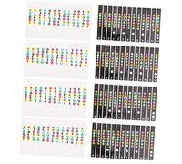 Abaodam 8pcs Guitar Note Stickers Durable Fretboard Decals for Beginners Easy to Apply Transparent and Black Music Scale Stickers Learning Tool for Acoustic and Electric Guitars
