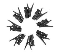 Abaodam 8pcs Headphone Cable Clips for Wired Earphones, Multipurpose Abs and PC Material Wire Holders, Keeps Headset Stable and Fixes Cable, for Connect to The Collar, Black Colour