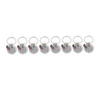 Abaodam 8pcs Heart Puzzle Keychain for Teacher Appreciation Colored Key Awareness Pendant for Educators Unique Thank You Present for Teachers and Teaching Assistants