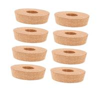 Abaodam 8pcs Hydroponic Flower Pot Cork Lids with Center Hole Natural Breathable Wood Cork Stoppers for Glass Propagation Vases Plant Stem Support Covers for Terrariums and Mason Jars
