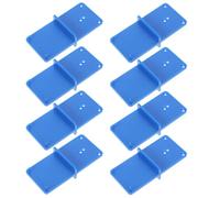Abaodam 8pcs Invisible Door Hinge Template for Woodworking Projects with Precision Positioning and Compact Portability, Blue Plastic Hinge Hole Locator for Cabinet Door Installation