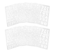 Abaodam 8pcs Large Alphabet and Number Stencils Set for Painting, DIY Craft Plastic Templates with English Lettering for Calligraphy, Reusable Art Stencils for Scrapbook and Wall Decor