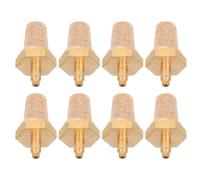 Abaodam 8Pcs M5 Brass Fog Machine Filter Nozzles with Universal Copper Air Muffler Silencers for Stage Fog Machines and Pneumatic Oil Tube Exhaust Noise Reduction