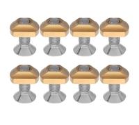 Abaodam 8Pcs M8 Hydrofoil Mounting T-Nuts and Self Tapping Wing Screws Brass Stainless Steel Paddleboard Fixing Hardware Kit for Water Sports and Kayak Tail Fin Installation