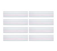 Abaodam 8Pcs Magnetic Dry Erase Labels Writable Reusable Plastic Four-Line Grid Design Write Magnets for Classroom Signs
