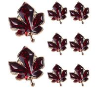 Abaodam 8pcs Maple Leaf Brooch Metal Lapel Pins with Scratch-resistant Finish Secure Clasp Professional Suit Accessories for Women Men Thanksgiving Autumn Clothing Bag Decor
