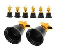 Abaodam 8pcs Mini Gold Star Trophies Plastic Small Award Cups for Classroom Rewards Sports Competitions Parties Celebrations with Base