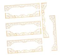 Abaodam 8pcs Miniature Chinese Style Wood Door and Window Screens for Dollhouse Accessories Vintage Divider Panels for Miniature House Models Japanese Mini Screen Ornament