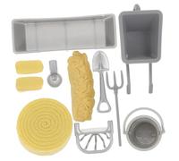 Abaodam 8pcs Miniature Farm Accessories for Realistic Farm Tools Playset for Sand Table Dollhouse Pretend Play and Educational Fun