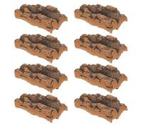 Abaodam 8pcs Natural Cork Bark Hideouts for Reptiles in Terrarium