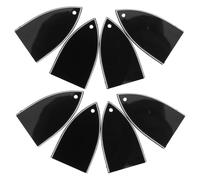 Abaodam 8pcs Plastic Truss Rod Covers for Electric Bass Guitar Neck Plate Protection Replacement DIY Maintenance Accessories