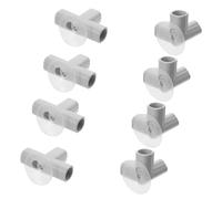 Abaodam 8pcs Playpen T Shaped and Elbow Connectors Set with Suction Cups for Indoor Safety Fence Assembly Rounded Edges Flexible Configuration Easy Installation and Enhanced Stability for