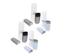 Abaodam 8pcs Portable Toothbrush Case with PP Material Detachable Travel Toothbrush and Toothpaste Holder for Camping Business Trips Gym Oral Care Organizer