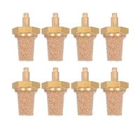 Abaodam 8pcs Pure Copper Fog Machine Filter Nozzles with Brass Air Exhaust Muffler Silencers Pneumatic Bubble Stone Nozzle for Noise Reduction and Oil Tube Filtration Replacement