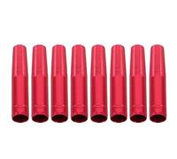 Abaodam 8pcs Red Aluminum Base Arrow Inserts 8mm Threaded Universal Replacement Arrow Tips for Archery Practice and Repair Supplies