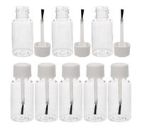 Abaodam 8pcs Refillable Nail Oil Bottles with Brush Cap 20ml Pet Material Leak-proof Empty Bottles for Nail Polish Storage and Grooming the Go