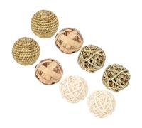 Abaodam 8pcs Sepak Takraw Toys for Rabbits Guinea Pigs Natural Materials Chewing Balls Plaything Molar Grinding Toys