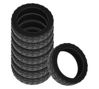 Abaodam 8pcs Silicone Luggage Wheel Covers for Travel Suitcases Large 5-6cm Wheels with 1.2cm Width Black Caster Protectors for Suitcase and Travel Gear Accessories