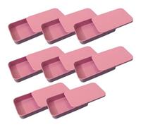 Abaodam 8pcs Small Colored Storage Boxes with Lids Push-pull Candy Organizer Containers for Bird Food Medicine Snacks Compact Craft Bead and Needle Cases for Outdoor Use