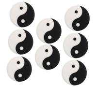 Abaodam 8Pcs Tai Chi Design Tennis Racket Vibration Dampeners Silicone Shock Absorbers for Tennis Racket Vibration Reduction Practical and Easy to Install