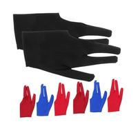 Abaodam 8pcs Three-finger Yoyo Gloves and Elastic Polyester Snooker Gloves for Men and Women Breathable Comfortable Cue for Billiard Training and Yo-yo Playing