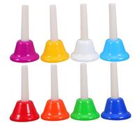 Abaodam 8pcs Tone Colorful Hand Bells for Boys and Girls Musical Instruments for Boy Girl Classroom Music Toy Metal Table Bells for Home Party