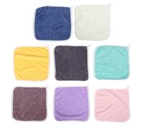 Abaodam 8Pcs Towel Hanging Towel Face Cleansing Wipes Soft Coral Fleece Washcloths Face Gentle Hand Washable Absorbent for Bathroom