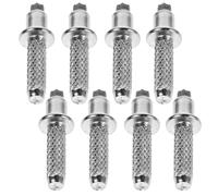 Abaodam 8Pcs Tungsten Steel Hiking Pole Tips Replacement, High Carbon Metal Trekking Cane Tips for Walking Poles, Sturdy Anti-Slip Accessories for Outdoor Mountaineering