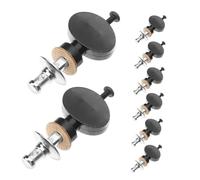Abaodam 8pcs Ukulele Tuning Pegs Set, Small Round Handle Metal String Tuners with Anti-Slip Knobs, Black Acoustic Ukulele Replacement Accessories for Beginners and Advanced Players
