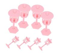 Abaodam 8pcs Vintage Miniature Floor Lamps for Dollhouse Decor Pink Victorian Style Lighting Accessories for Bedrooms Living Rooms and Study Areas Retro Doll Furniture Enhancers
