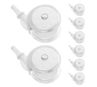 Abaodam 8pcs Walking Wheel Replacement Plastic Rubber Casters for Boy Girl Walker Stroller Wheels Replacement Parts