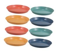 Abaodam 8PCS Whiskers Friendly Cat Bowls Wide Round Feeding Plates for Kittens and Short Legged Cats for Wet Dry Food Easy to Clean and Use